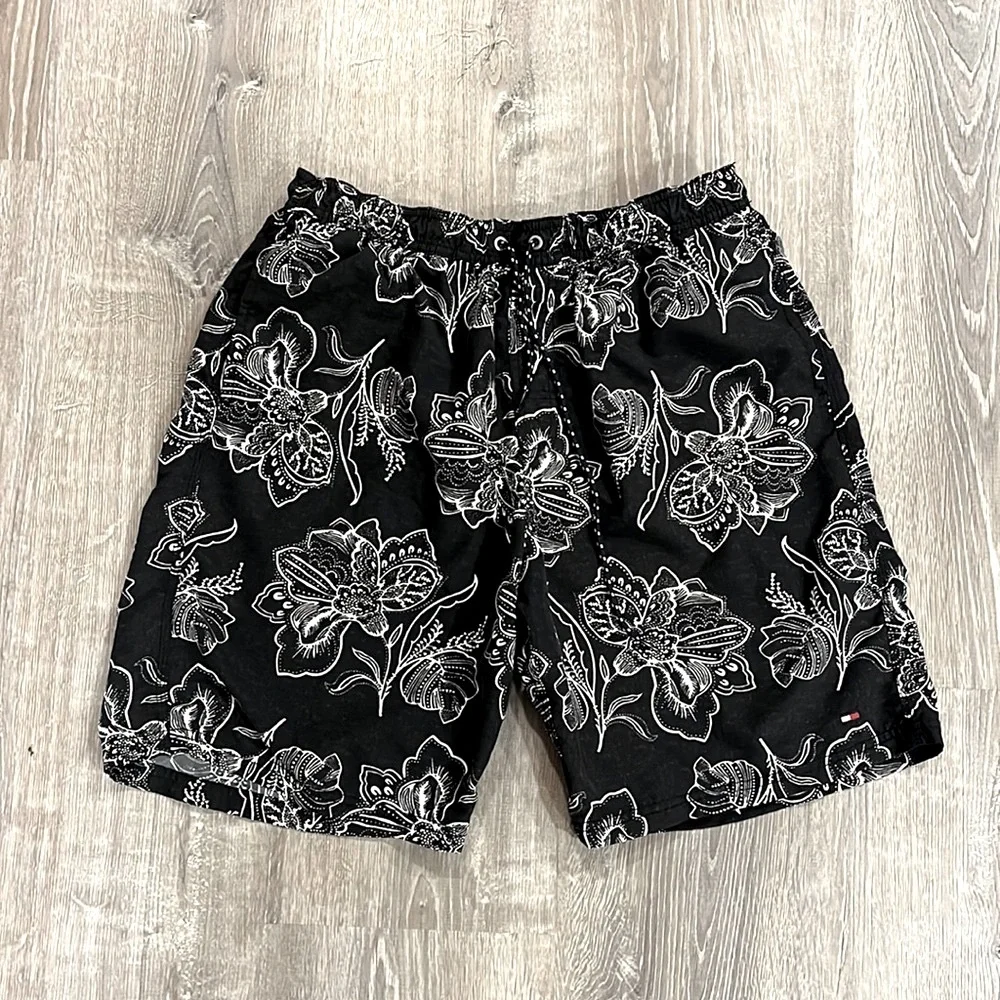Tommy Hilfiger Hawaiian Floral Bathing Suit Trunks